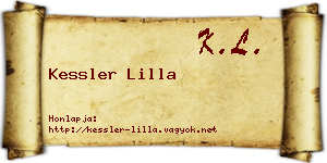 Kessler Lilla névjegykártya